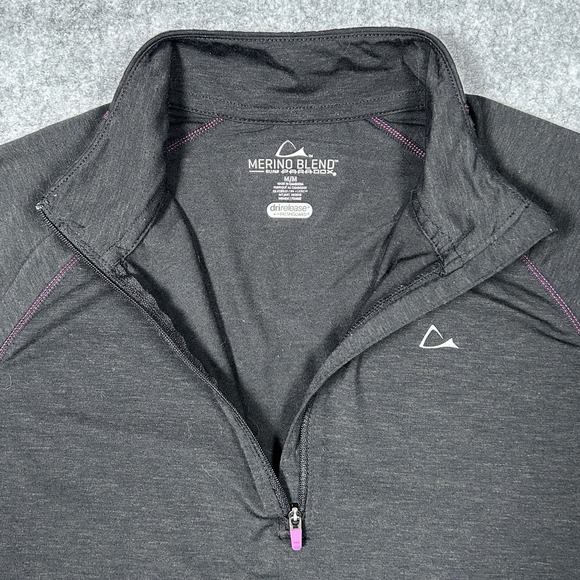 Paradox Merino Blend 1/4 Zip Dri-Release Pullover Mens Medium Black Base Later - Picture 9 of 16